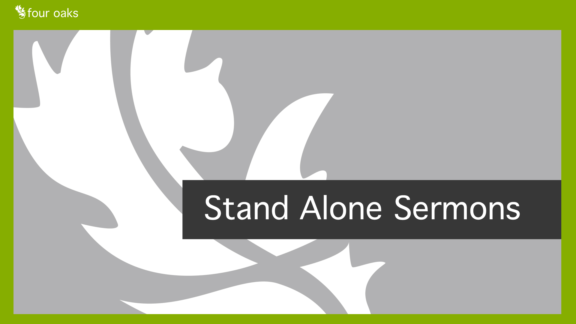 Standalone Sermons